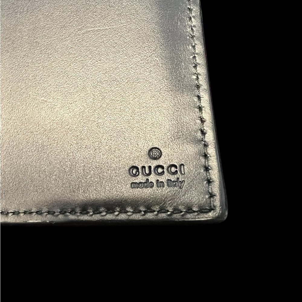 Gucci Black Leather Long Bifold Wallet (A186) - Picture 5 of 11